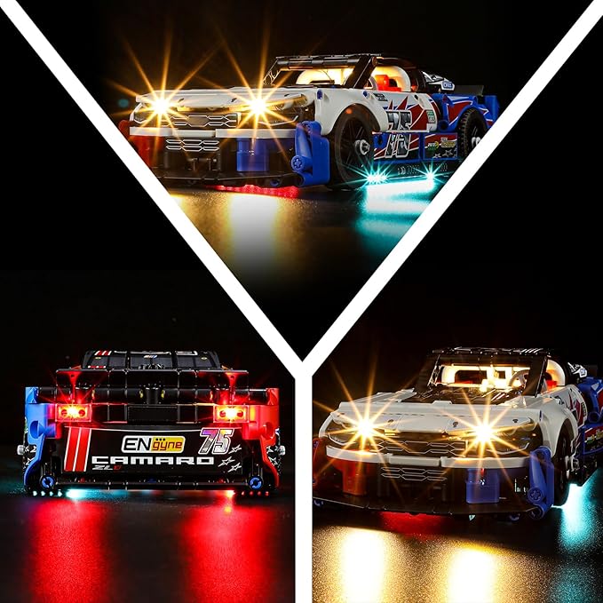 LED Light Kit for Lego 42153 Technic NASCAR Next Gen Chevrolet Camaro ZL1 Set, Compatible with Lego 42153 Building Blocks Model(Not Include Blocks Set)
