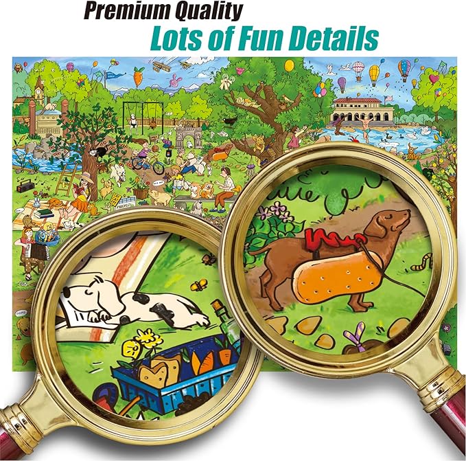 Antelope - 500 Piece Large Format Jigsaw Puzzle for Adults, Dog Park Jigsaw Puzzles 500 Pieces, Large Pieces, No Dust Puzzles for Senior Citizen, 500 PC, Non-Glare Finish, Interlock Smoothly