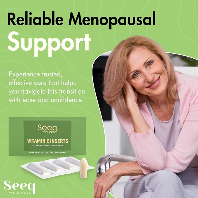 Vitamin E Suppositories - Vaginal Dryness and Iritation Relief - Menopause Support - All Natural Feminine Care - 35 IU - 24 Count