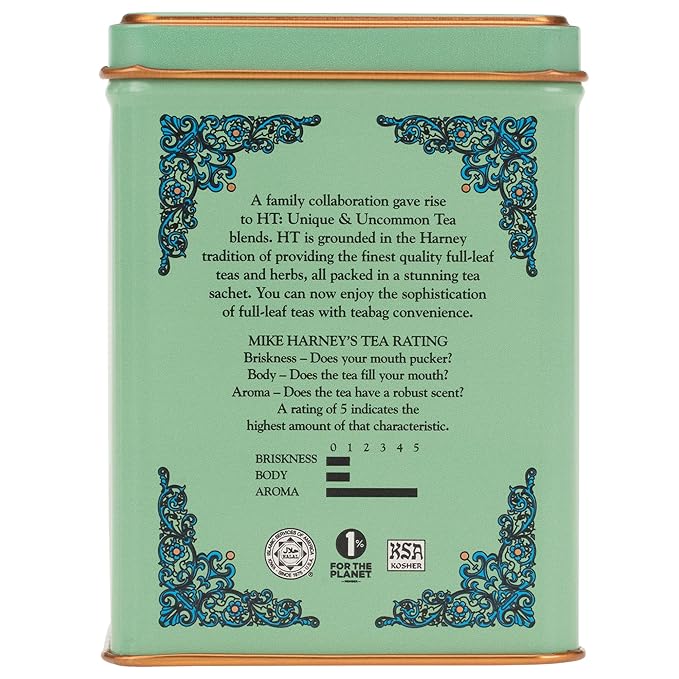 Harney & Sons Peppermint Herbal Tin, 20 Count (Pack of 2)
