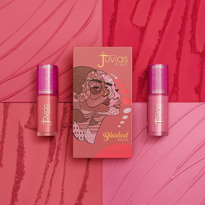 Juvia's Place Duo Blush Volume 5 - Matte Powder Blush for Cheeks Makeup | Highly Pigmented, Two Tone Make Up Powder Blush with Buildable Color for Natural or Bold Looks