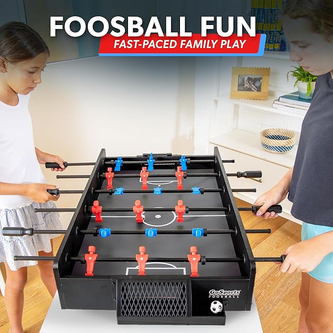 GoSports 32 Inch Tabletop Foosball Game Set - Oak or Black | Tabletop, Foosball, Oak, Black
