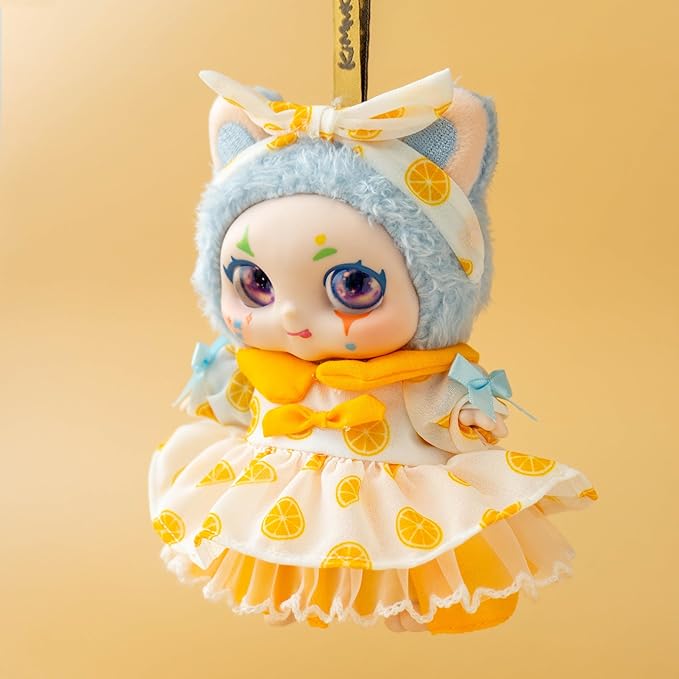 CALEMBOU Plush Doll Clothes, Cute Couple Dress Set Doll Clothes for 10cm Kimmon Mimon, Kawaii 6.7 Inches Doll Accessories Toys Gifts for Girls(Only Clothes) (Girl)