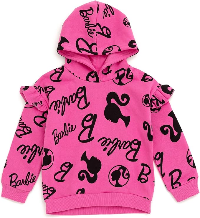 Barbie Girls Fleece Hoodie and Leggings Outfit Set Toddler to Big Kid Sizes (2T - 18-20)