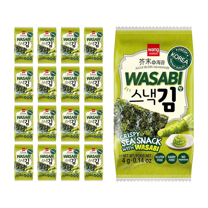 Wang Korean Snack On The Go - Wasabi Seaweed Snack, Bulgogi Udon