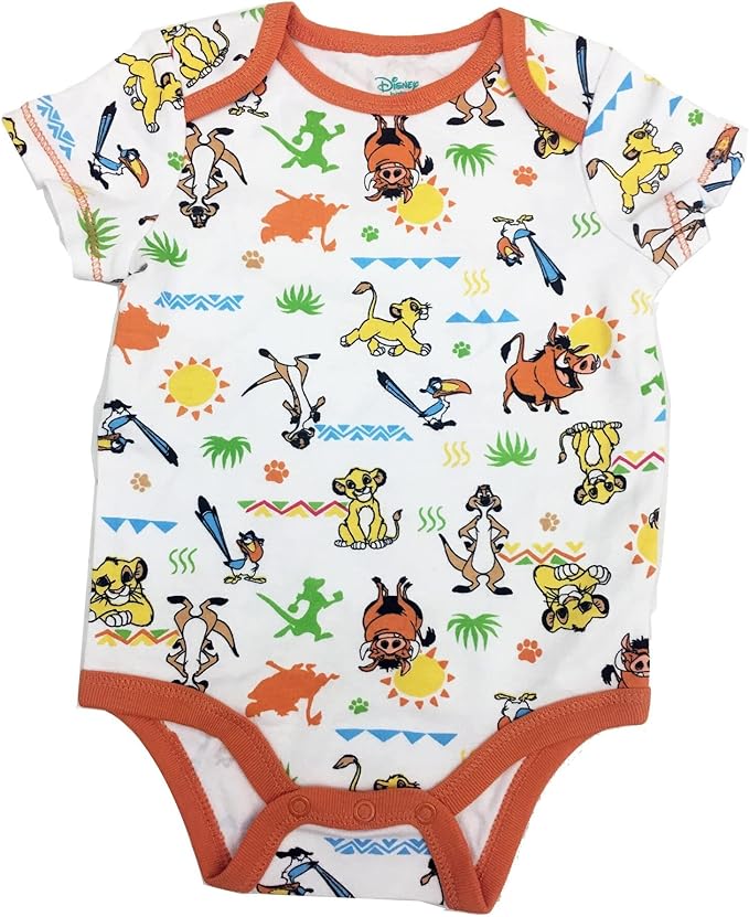 Disney Baby 5 Pack Bodysuits Newborn to Infant Sizes (Newborn - 24 Months)