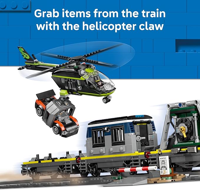 LEGO City Police Train Heist Building Toy - Train Set with Police Car Toy for Boys & Girls, Ages 7+ - Pretend Play Set for Kids - Gifts for Birthdays - 60508