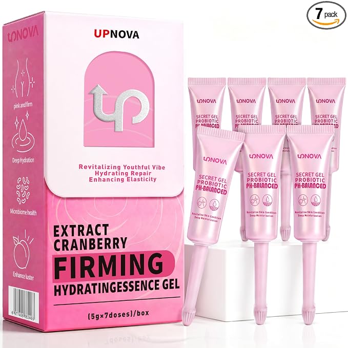 Intimate Moisture Gel for Women, Probiotics + Plant Extracts, pH Balance, Yeast Infection and BV Care, Dryness & Odor Relief, 1Box x 7pcs