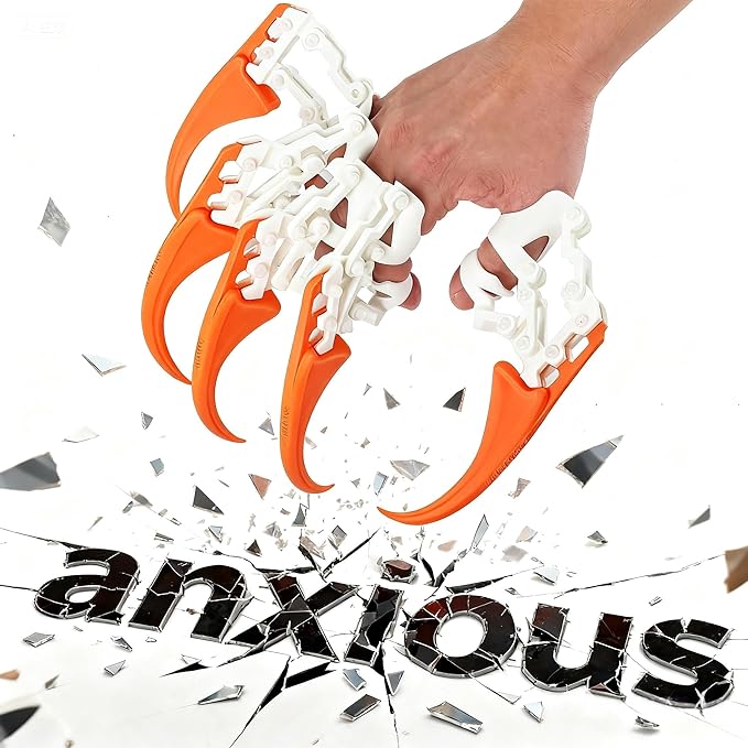 Fidget Toys Adults Anxiety Relief Items Calm Down Supplies,Halloween Decor Decorations Costumes,3D Printed Action Figures,Articulated Claws Horror Cool Stuff Gadgets,Orange