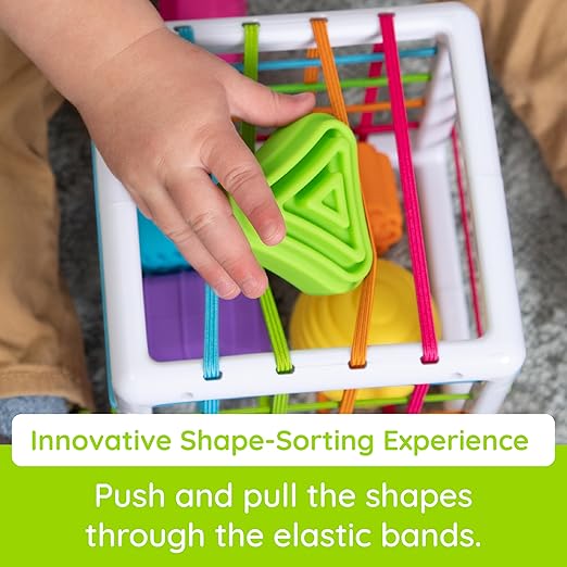 Fat Brain Toys InnyBin Shape Learning Toys, Sensory Toys for Babies and Toddlers, Baby Toys Ages 10 Months+