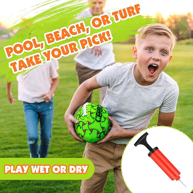 CERBONNY Waterproof Football for Kids Ages 3-12, All-Weather Youth Training Football for Beach/Backyard/Grass