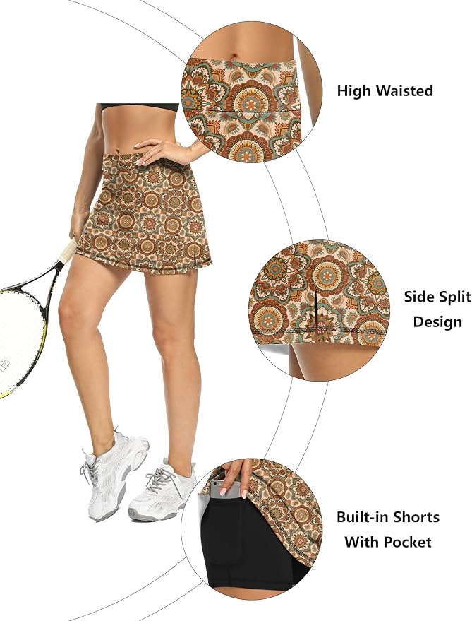 LouKeith Tennis Skirts for Women Golf Athletic Activewear Skorts Mini Summer Workout Running Shorts with Pockets