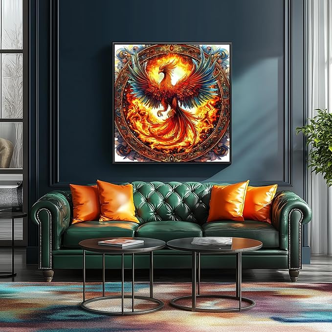 Phoenix Rising Jigsaw Puzzle - Challenging 500 Piece Puzzle for Adults | Unique Family Activity | 20x20 Inch - Great for Mindfulness & Relaxation
