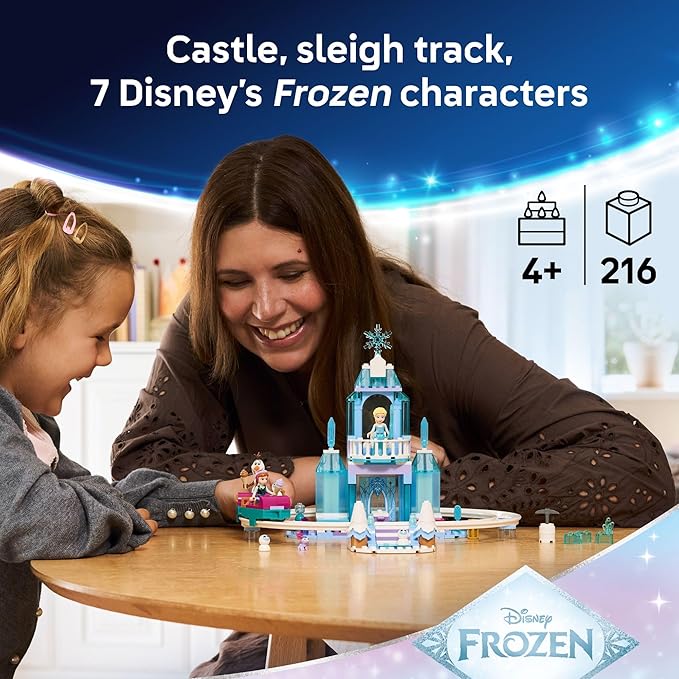 LEGO Disney Frozen Elsa’s Ice Castle & Snow Ride Adventure Building Toy - Frozen Toys for Girls & Boys, Ages 4+ - Disney Gift for Kids - 43281
