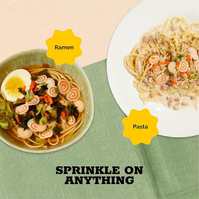 HOXY™ Korean Ramen Topping (Seafood Mix) 11oz Dried Topper for Noodles w/Narutomaki, Imitation Shrimp, Squid Flakes, Seaweed, Vegetables