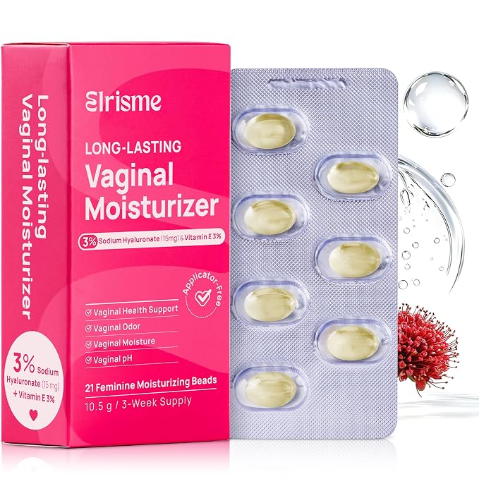 Long Lasting Vaginal Moisturizer for Women, 15mg Hyaluronic Acid with 3% Vitamin E, Vaginal Dryness Relief, Balances pH, Feminine Moisturizer for Discomfort & Odor Control, 21 Count