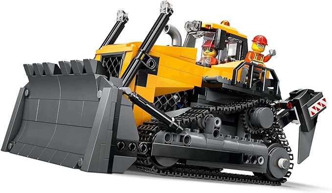 LEGO City Yellow Bulldozer Toy, Gift for Birthday, Building Blocks for Boys and Girls, Ages 8, 9, 10, Elementary School Students, City Building, Vehicles, Cars, Mini Cars, for Mom and Dad, 60466