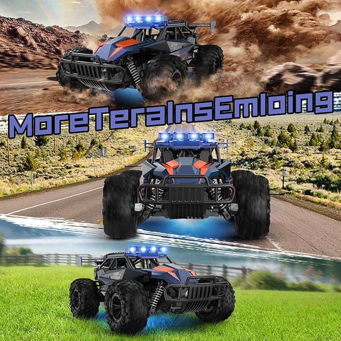 kolegend Remote Control Car for Boys, 2.4GZh RC Cars, 1:12 Monster RC Truck Off Road with LED Headlight and Rechargeable Battery Gifts for Adults Boys 8-12