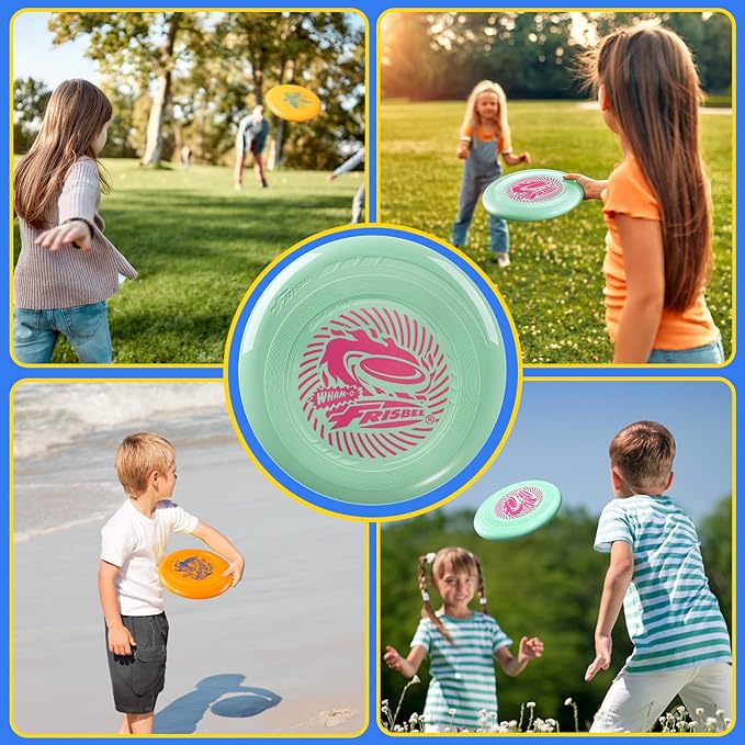 Frisbee Go Flying Disc, 9 Inch Lightweight Sports Disc for Beginners Outdoor Beach Backyard Lawn Park Camping Family Activity Game - 70g