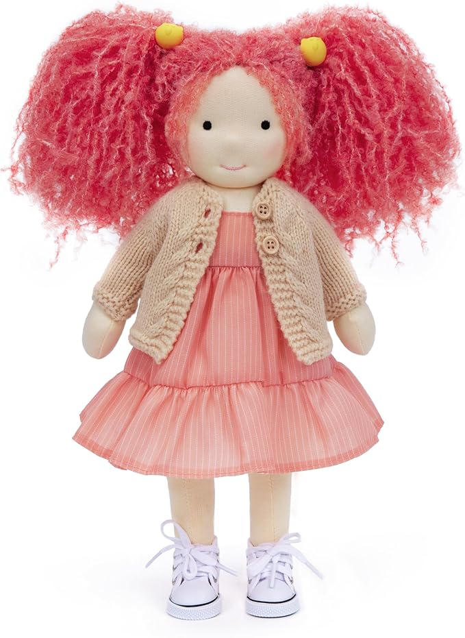 Waldorf Handmade Rag Doll - Personalized Collectors Plush for Kids Birthday Present With Beautiful Box-Caroline 12"