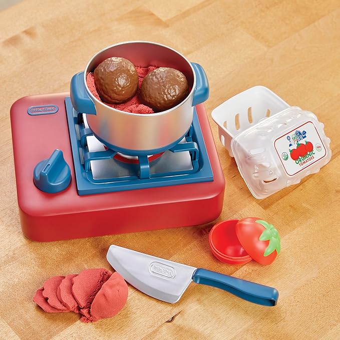 Little Tikes Creative Chefs Italian Restaurant Kit with 33 Accessories, Pretend Play Cooking Set, for Boys, Girls Ages 3+