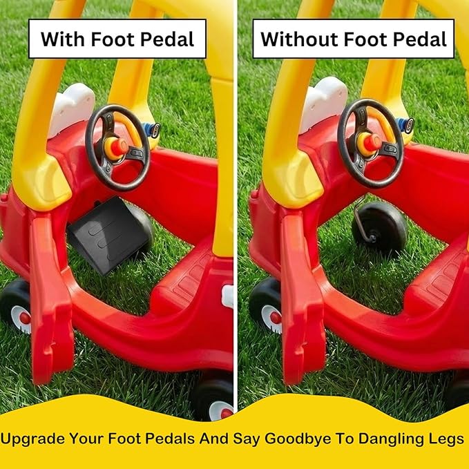 Removable Floorboard Footrest for Little Tikes Cozy Coupe - Protect Toddler Feet While Pushing - Ride-On Car Accessory Fits Classic, Fairy & Dino (Floorboard Only)