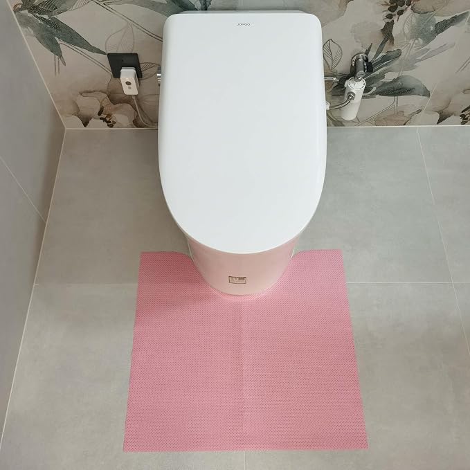 Upgraded 20 Pack Disposable Toilet Mats for Clean&Hygienic Bathroom,Super Absorbent Toilet Floor Protector,U-Shaped Commodes,Potty Training for Children,Adults,Alzheimer's Patients