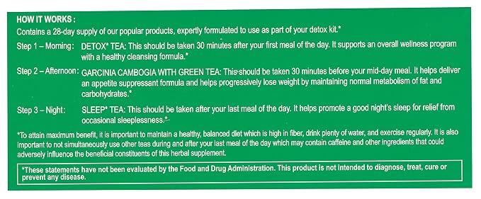 HYLEYS Detox Tea for Cleanse – 28 Day Detox Kit with 84 Tea Bags – Garcinia Cambogia, Green Tea, Mint & Chamomile – Supports Weight Loss, Digestion & Sleep (9 Pack - 756 Tea Bags Total)