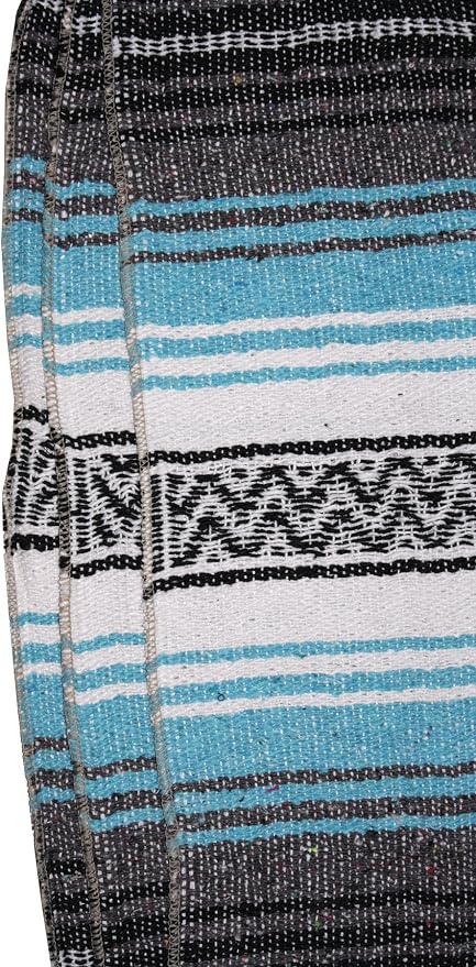 Canyon Creek Authentic Mexican Yoga Falsa Blanket (Turquoise)