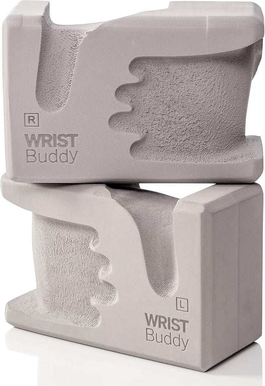 WRISTBuddy® Hand-Shaped Ergonomic Yoga Blocks for Optimal Wrist Support During Yoga, Pilates, Pushups, Planks, and Handstands - Patented Non Slip Blocks for Enhanced Stability and Comfort.