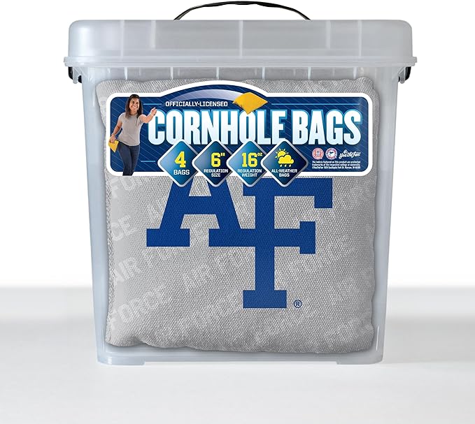 YouTheFan Officially-Licensed NCAA Set of 4 Cornhole Bags - All Weather Regulation 6” x 6” Size - 16oz Weight - Designed in USA