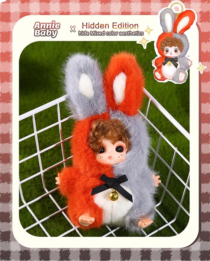 Annie Baby Plush Doll Blind Box Figure 1PCS, Love Descends Series Plush Blind Box, Cute Figures Mystery Box Collectible Toys Cute Keychain Holiday Birthday Gifts.