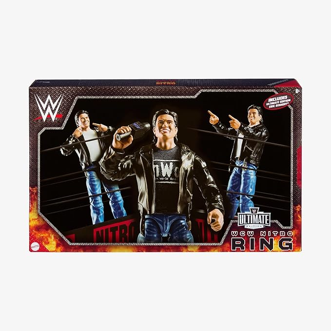 Mattel WWE Ultimate Edition WCW Monday Nitro Ring with Eric Bischoff Action Figure