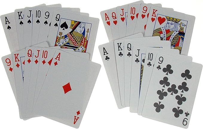 Hickoryville Euchre Playing Cards Set – 2 Decks with Suit Marker Dice – Classic Euchre Card Game Bundle