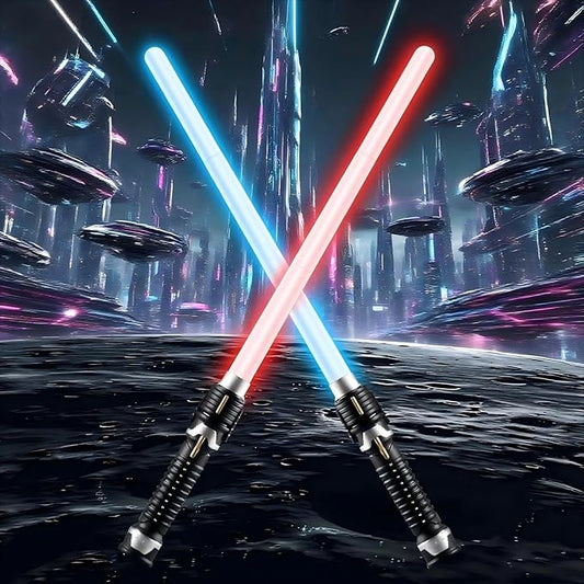 Red Blue Light Sabers for Kids-2pack Cosplay Retractable Detachable LED Light SaberToy Set with Girls Boys and Adults-Gift for Halloween Christmas Birthday Party