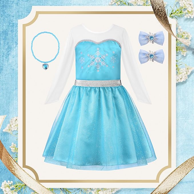 ReliBeauty Princess Dress up for Girls 3-8