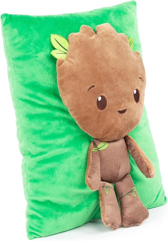 Jay Franco Marvel Guardians of The Galaxy Groot 3D Snuggle Pillow - Super Soft Plush Pillow, Measures 13 Inches