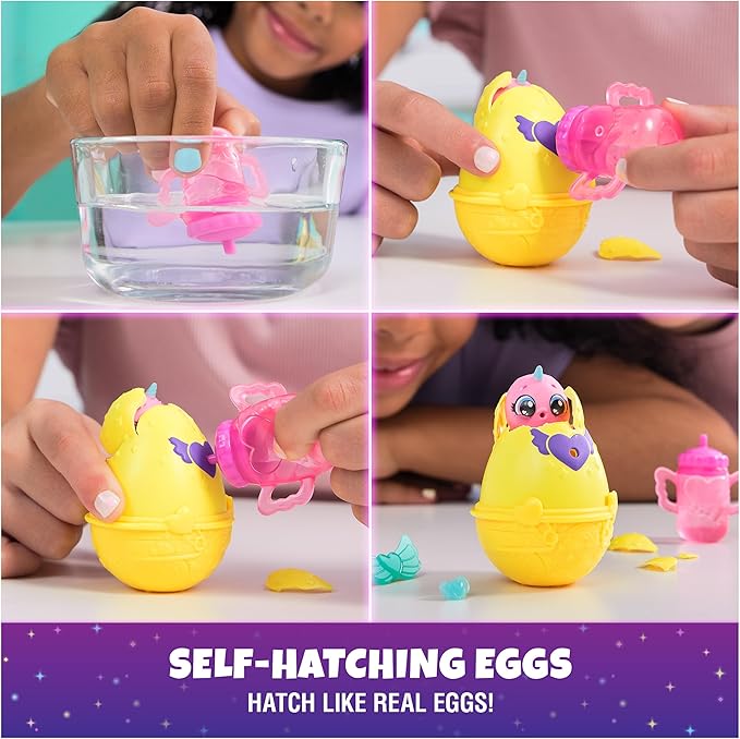 Hatchimals Alive, Neon Rainbow Spring Basket Toy (Styles May Vary), 3 Self-Hatching Easter Eggs, Fun Gift & Kids Toys for Girls & Boys Ages 3 and up