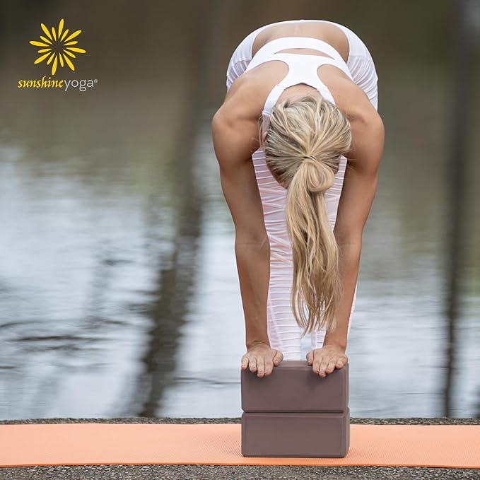 4" Yoga Block, 10 Pack Bulk EVA Foam Yoga Blocks, Firm and Supportive Yoga Brick, Balance Foam for Stretching, Pilates, and Workout, 4" x 6" x 9"