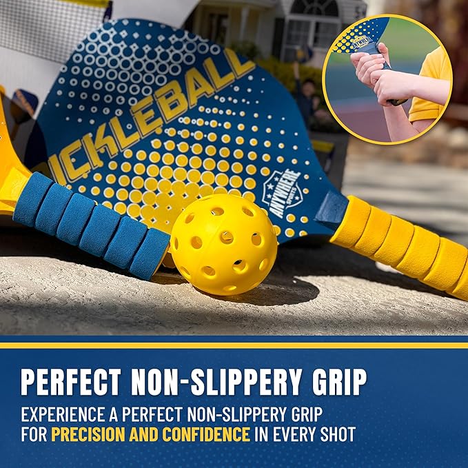 Ultimate Youth Pickleball Set with Net, Paddles, and Balls - Start Playing Pickleball Today with This Complete Junior Kit for Boys and Girls Ages 5 to 12