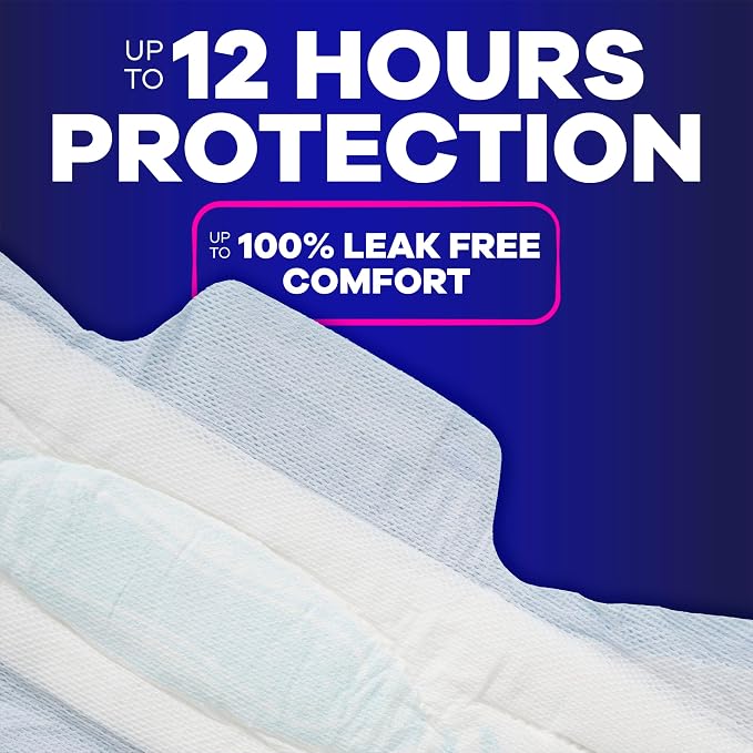 Always Maxi Feminine Pads For Women, Size 5 Extra Heavy Overnight Absorbency, With Wings, Unscented, Pack Of 20