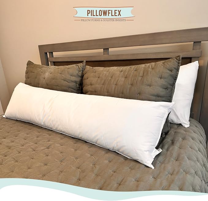 Pillowflex Synthetic Down Pillow Insert 16x20 in - Karate Chop Pillow | Large Rectangle Sham Form, Plush Polyester Cotton Blend, Cloud-Like Comfort, Clump-Resistant Fill, Smooth Elegant Finish