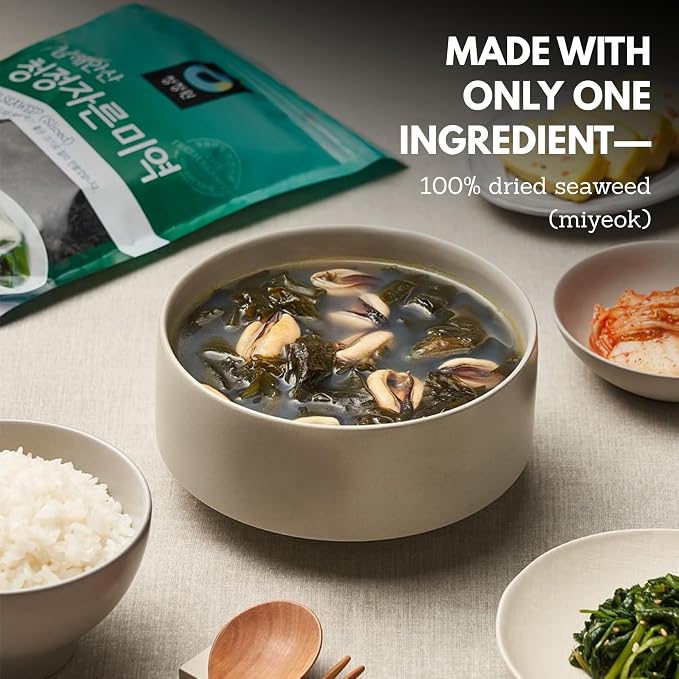 Dried Seaweed Miyeok | Premium Korean Baby Wakame Cut Flakes for Miyeokguk Soup, Miso Soup | Clean South Sea (Namhae) Harvest | 20 Servings | Expands 10x When Soaked | Resealable Bag | Product of Korea [150g, Pack of 1] - O’food