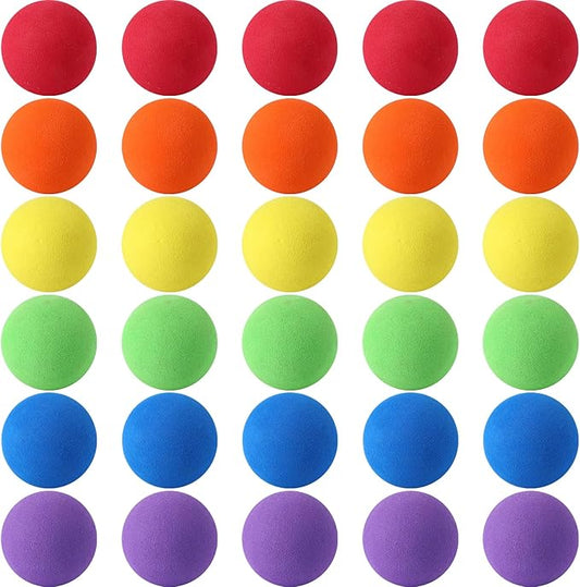 Mini Soft Foam Balls Assorted Play Balls Lightweight for Crafts, Birthday Party Favors and Gifts
