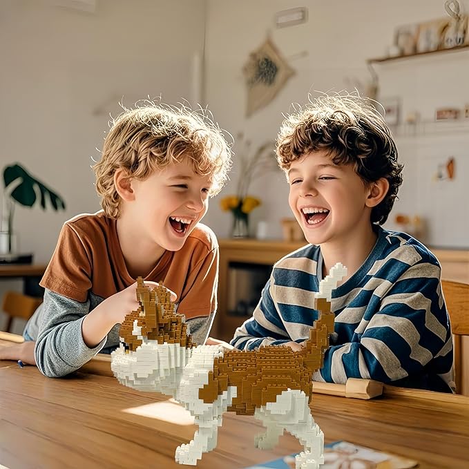 Cat Building Block Set, Animal Cat1300+ Pieces, Gifts Suitable for Adults and Kid