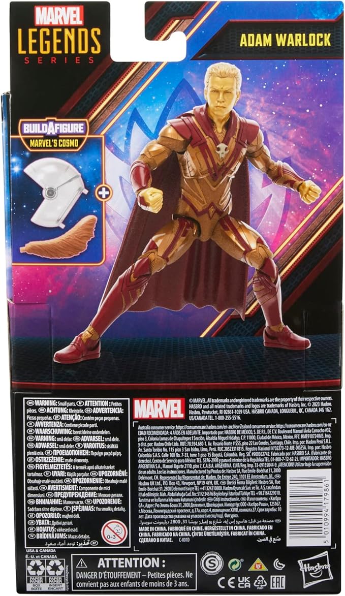 Marvel Legends Series Adam Warlock, Guardians of The Galaxy Vol. 3 6-Inch Collectible Action Figures, Toys for Ages 4 and Up
