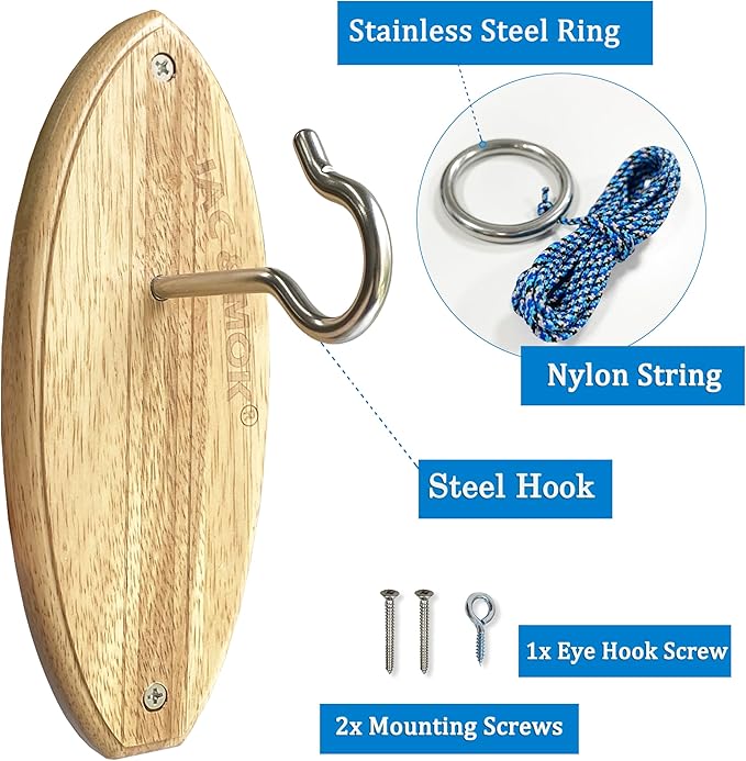 Deluxe Hook and Ring Toss Game, Outdoor Indoor Toss Game Set, Throwing Toys for Family, Party Games