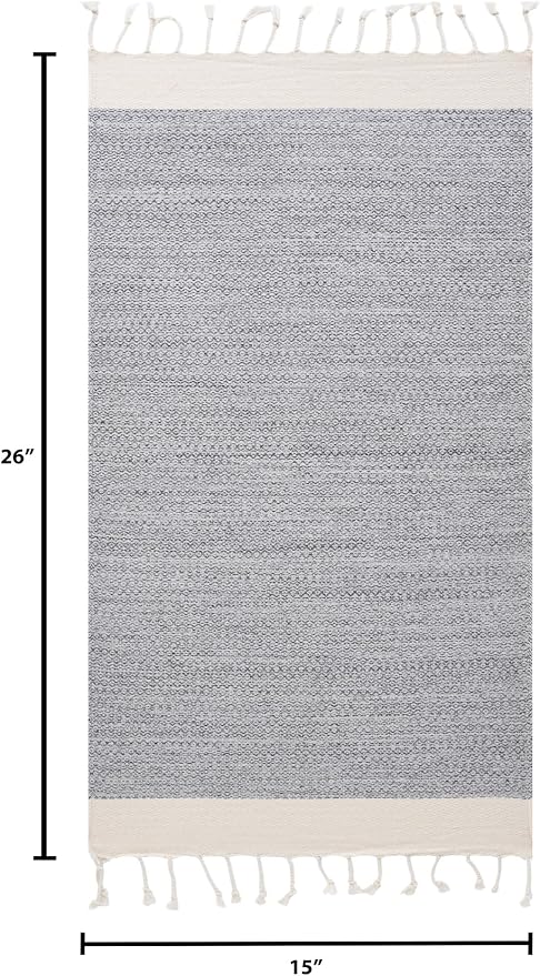 BAY LAUREL Turkish Hand Towel – Pack of 2 | Soft & Absorbent Decorative Towels for Bathroom, Hand, Face, Hair, Gym, Yoga, SPA, Kitchen & Tea | Boho Decor (Gray, Diamond 15x26 Inches (Set of 2)