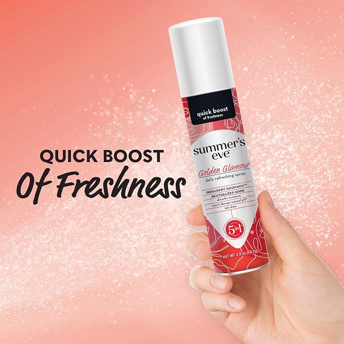 Summer's Eve Golden Glamour Daily Refreshing Feminine Spray, 2 oz