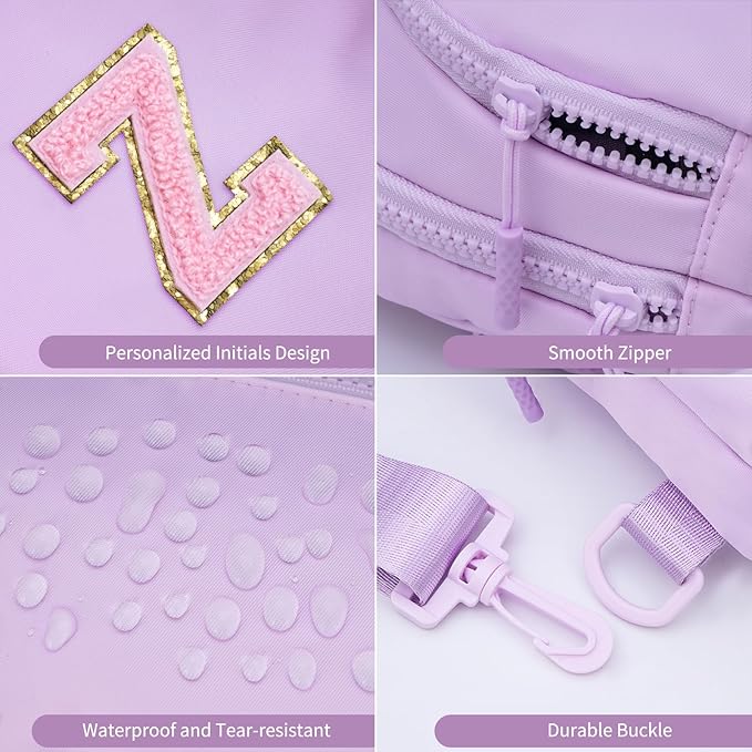 Birthday Gift for 5 6 7 8 9 10 11 12 13 14 15 16 Year Old Girls Fanny Pack Crossbody Bags for Women,Cute Trendy Stuff - Lavender,Z